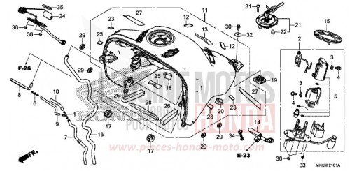 RESERVOIR A CARBURANT/POMPE A CARBURANT (CRF1000A2/AL2/D2/DL2) CRF1000A2J de 2018